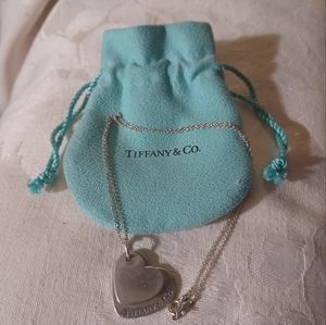 Tiffany & Co Double Heart Necklace, Sterling Silver